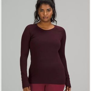 NWT Lululemon Swiftly Tech LS Cassis / black 4